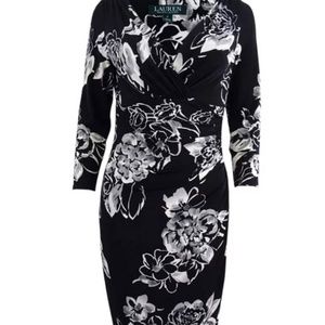 Lauren by Ralph Lauren ~ Floral Print Sheath Dress ~ Size 2P